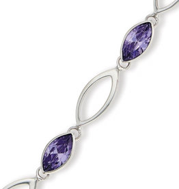 Marquise Purple CZ Bracelet 7"+1"