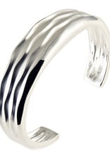 ZINA Zina Sterling Silver Women's Desert Waves Tapered Cuff Bracelet