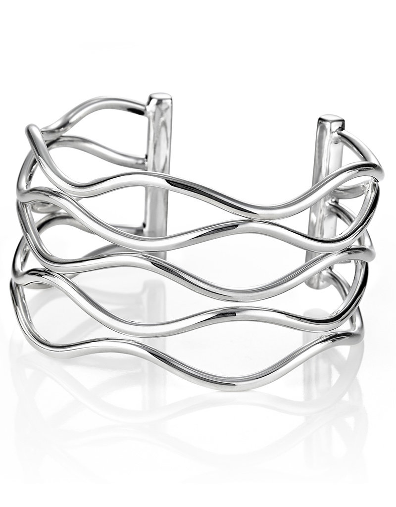 ZINA Zina Sterling Silver Wavy Wire Cuff Bracelet