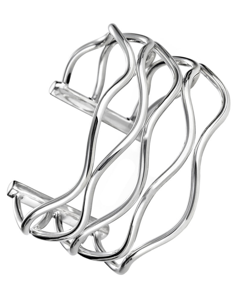 ZINA Zina Sterling Silver Wavy Wire Cuff Bracelet