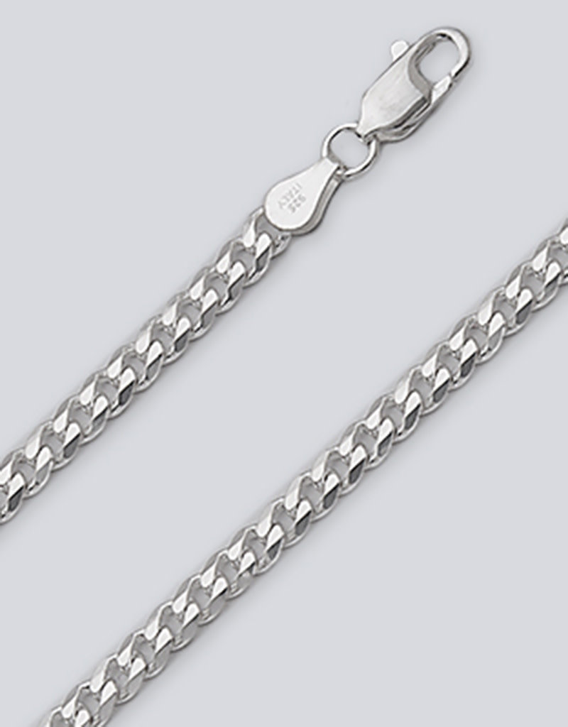 Sterling Silver Curb 100 Chain Necklace