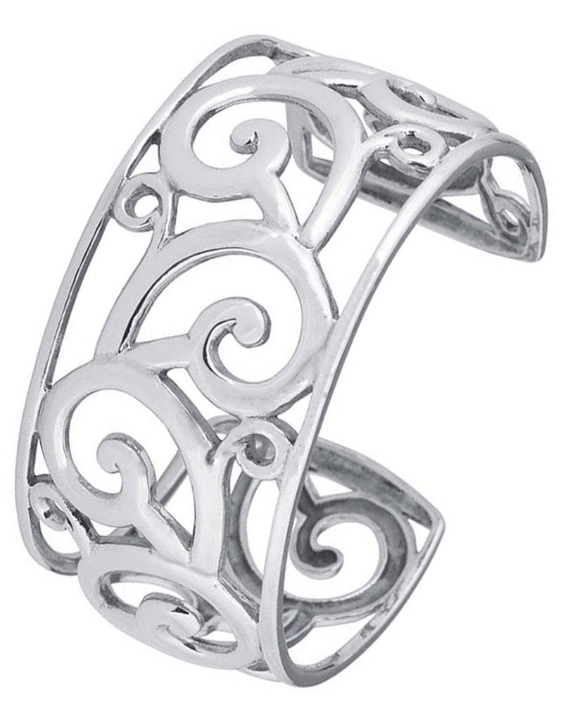 Women's Sterling Silver Filigree Cuff Bracelet