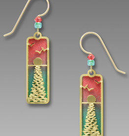 Ocean Sunset Peach and Turquoise Earrings