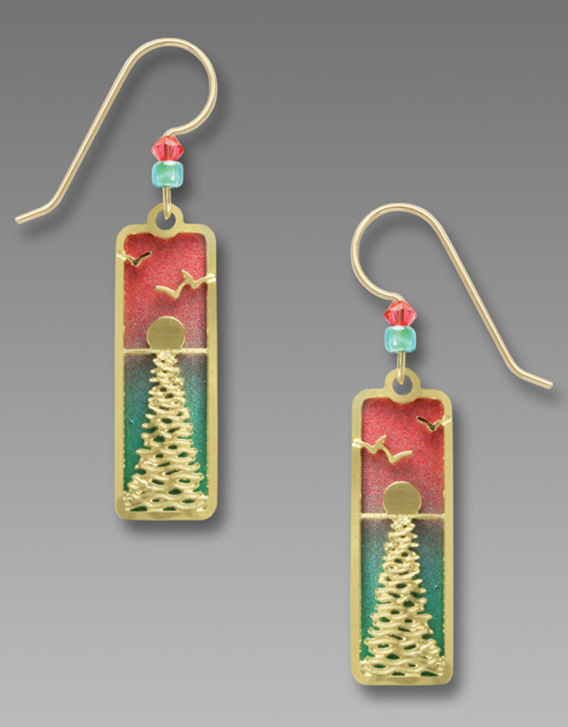 Ocean Sunset Peach and Turquoise Earrings