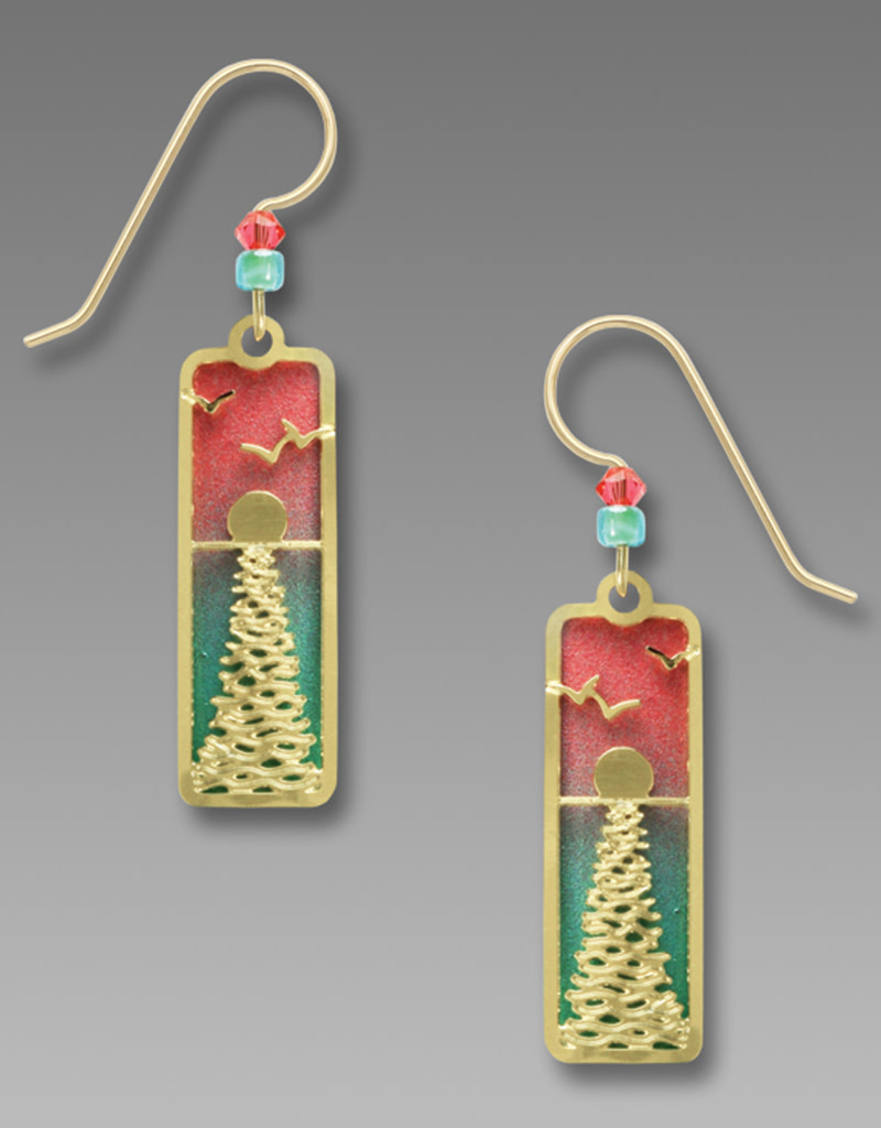 Ocean Sunset Peach and Turquoise Earrings