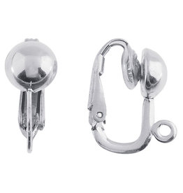 Half-Ball Clip Earring with Open Ring