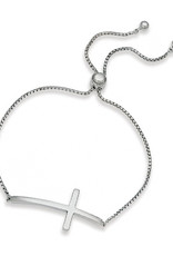 Sterling Silver Cross Adjustable Bolo Bracelet