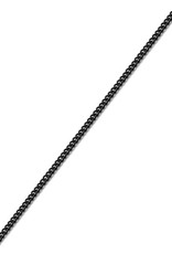 2mm Black Stainless Steel Curb Necklace