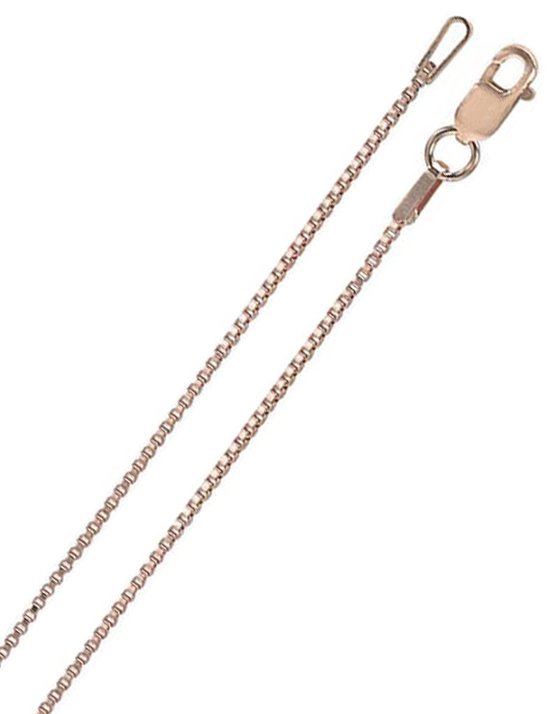 14k Rose Gold Filled 1mm Box Chain Necklace