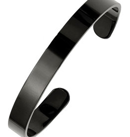 Black Steel Cuff Bracelet