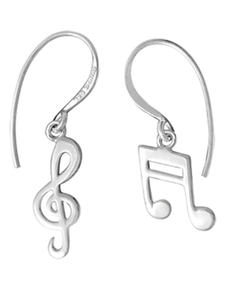 Sterling Silver Music Note Earrings