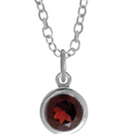Round Garnet Necklace