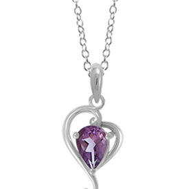 Teardrop Amethyst Necklace