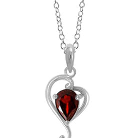 Teardrop Garnet Necklace
