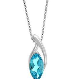 Marquise Blue Topaz Necklace