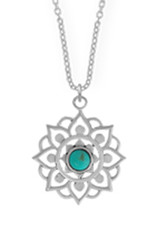 Sterling Silver Filigree Turquoise Necklace