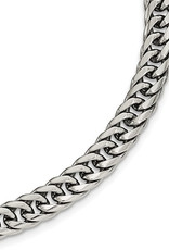Men's Stainless Steel Double Curb Bracelet 8"