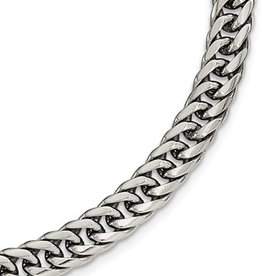 Steel Double Curb Bracelet 8"