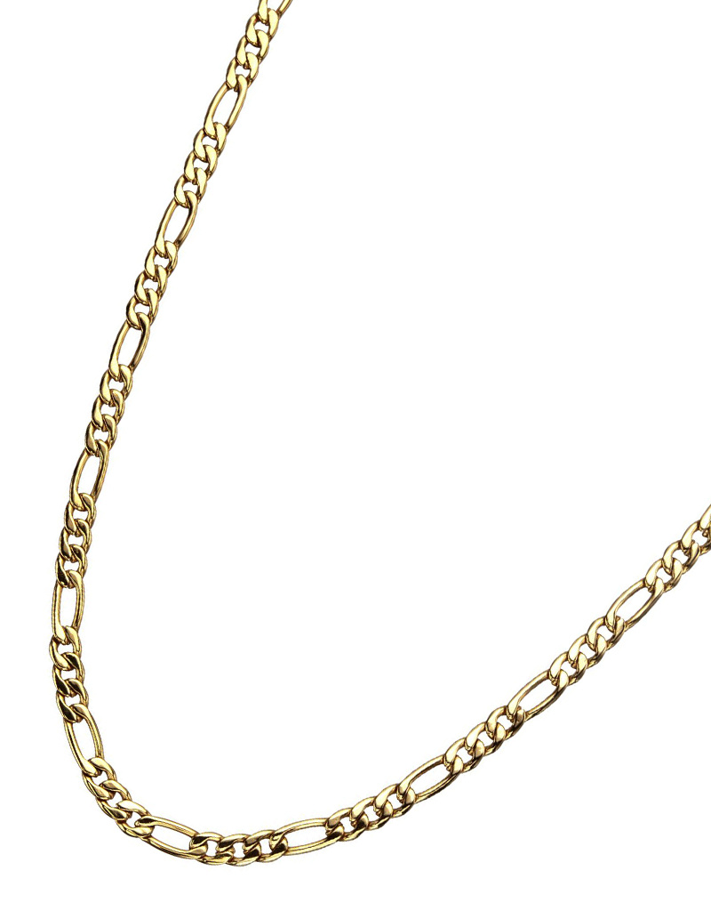 6mm Gold Plated Figaro Necklace