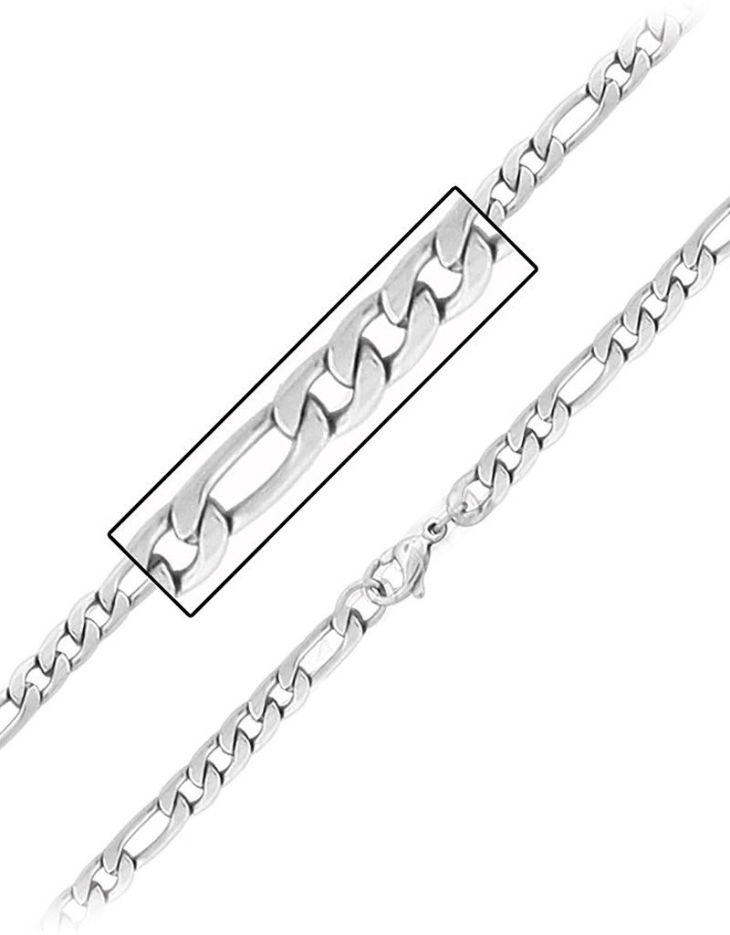 Stainless Steel 6mm Figaro Chain Necklace