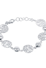 Sterling Silver Tree of Life Bracelet 6.5"+1"