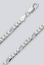Sterling Silver Figaro 100 Bracelet 8"