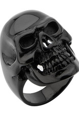 Men's Black Stainless Steel Skull Ring