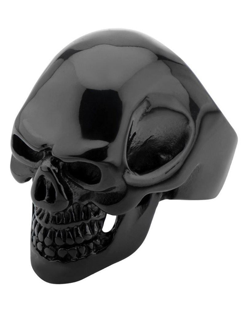Men's Black Stainless Steel Skull Ring