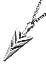 Men's Antiqued Stainless Steel Arrowhead Necklace 26"
