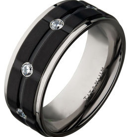 Black Titanium CZ Band