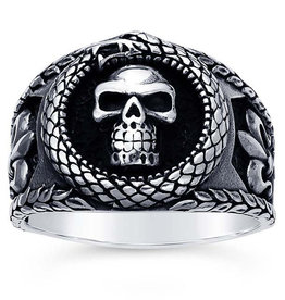 Skull & Snake Ring