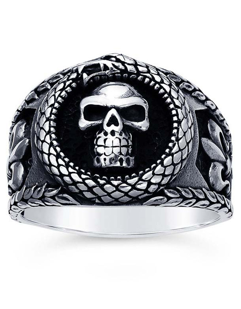 Skull & Snake Ring