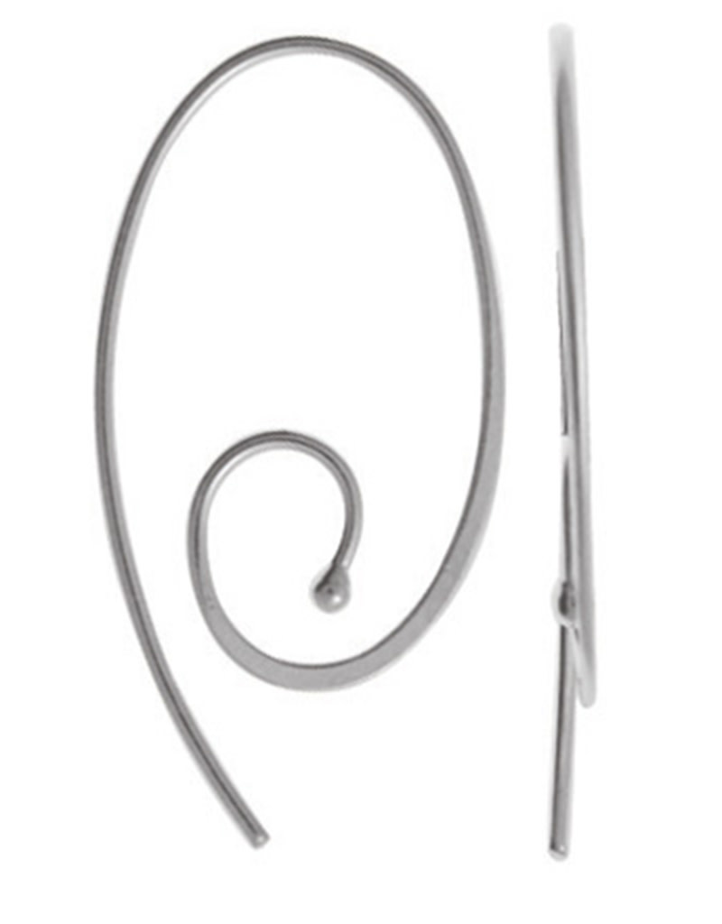 Coil Ear Threader Earrings 29mm