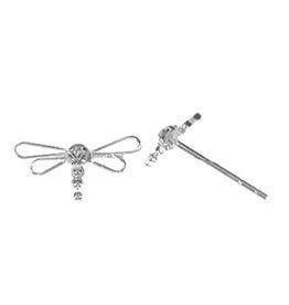 Crystal Dragonfly Stud Earrings