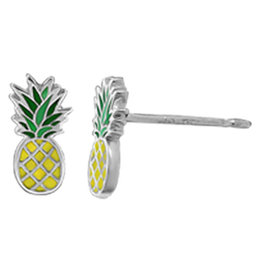 Pineapple Stud Earrings 8x4mm