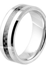 Men's Tungsten with Carbon Fiber Inlay Band Ring