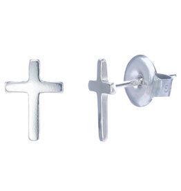Cross Stud Earrings 10x8mm