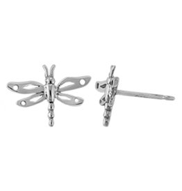 Dragonfly Stud Earrings 13x9mm