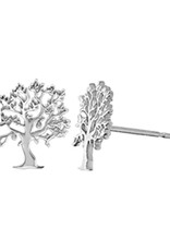 Sterling Silver Tree of Life Stud Earrings 10mm