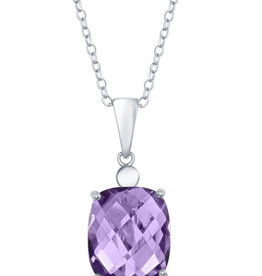 Cushion Amethyst Necklace