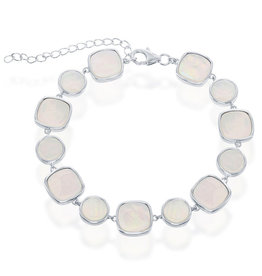 Round and Square MOP Bracelet