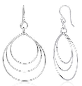 Triple Open Teardrop Earrings