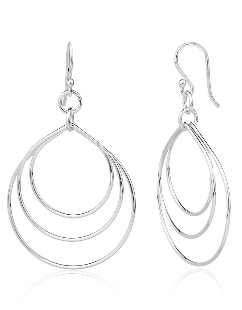 Triple Open Teardrop Earrings