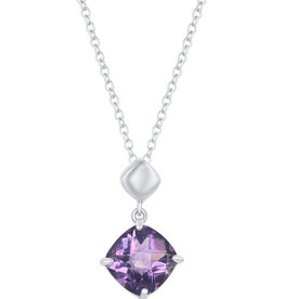 Cushion Amethyst Necklace