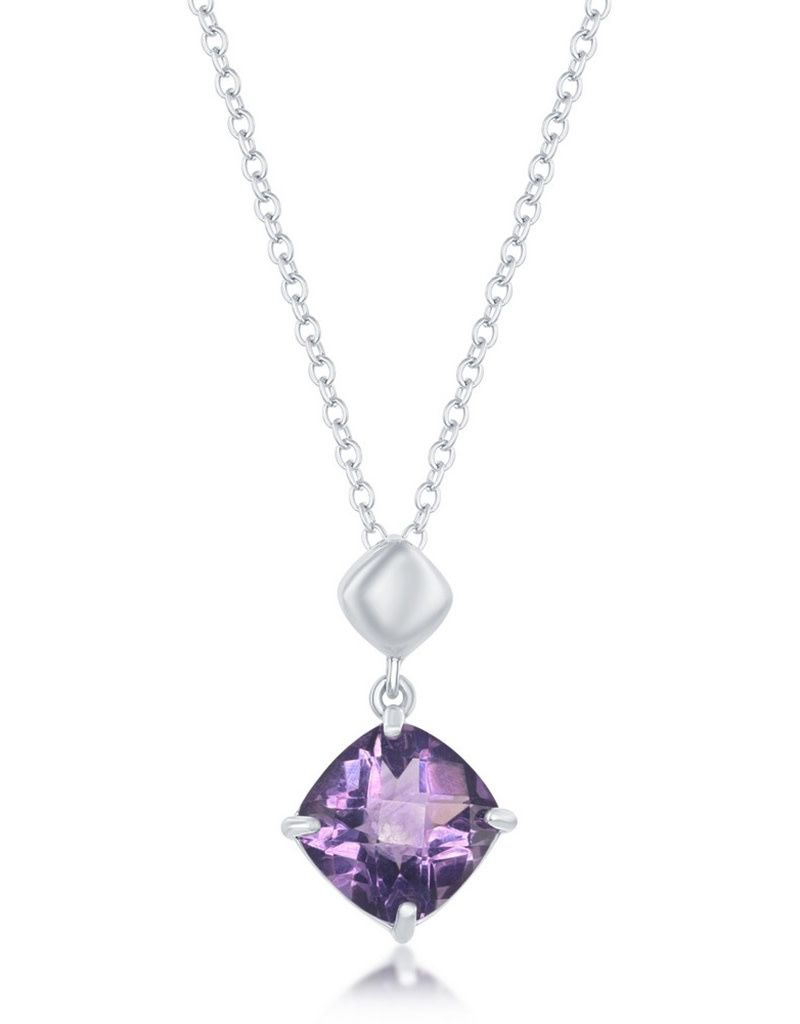 Cushion Amethyst Necklace