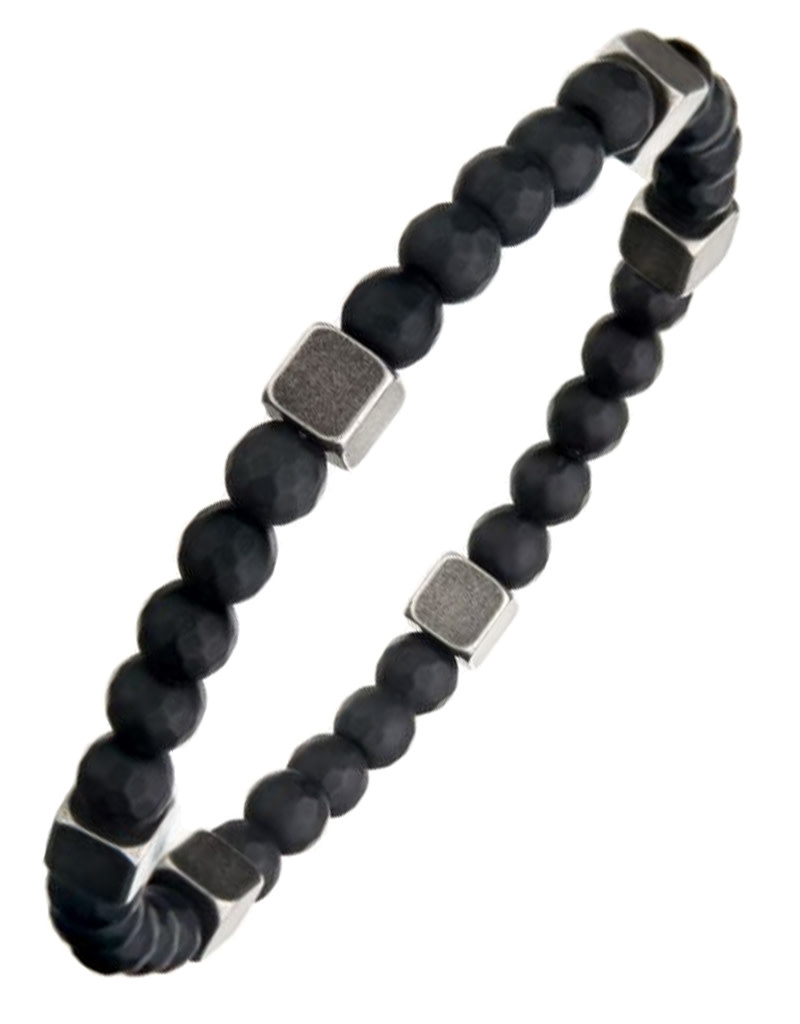 Black Hematite Bead Stretch Bracelet