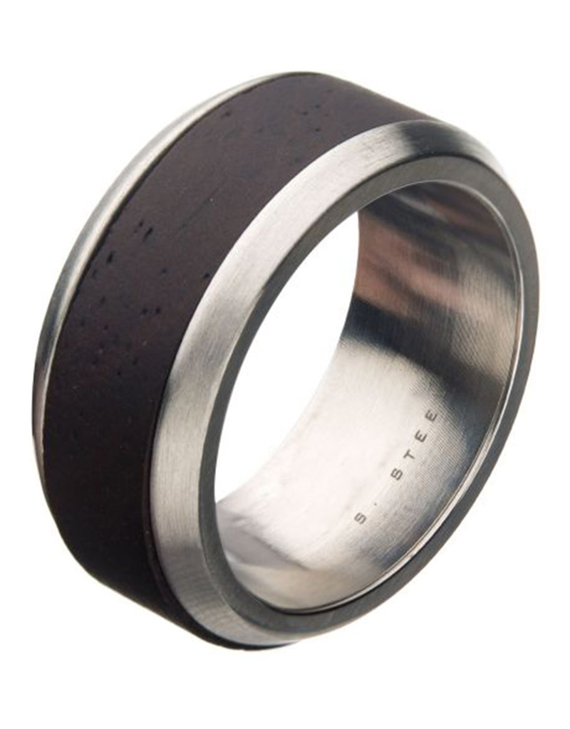 Steel and Pear Wood Band