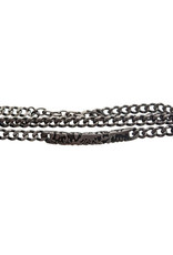 Men's Gunmetal PVD Stainless Steel Curb Chain Terra ID Bracelet