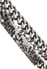 Men's Gunmetal PVD Stainless Steel Curb Chain Terra ID Bracelet