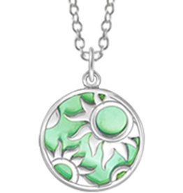 Green MOP Sun Necklace